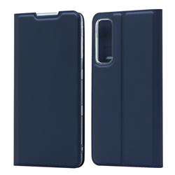 Ultra Slim Card Magnetic Automatic Suction Leather Wallet Case for Kyocera Android One S8 - Royal Blue