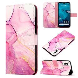 Pink Purple Marble Leather Wallet Protective Case for Kyocera Android One S9