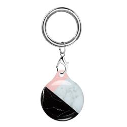 Soft TPU IMD Key Ring Secure Holder Case for Apple AirTag - Stitching Marble