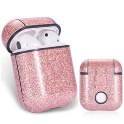 Shine Powder PU Leather Case for Apple AirPods - Pink