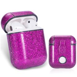 Shine Powder PU Leather Case for Apple AirPods - Purple