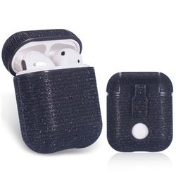 Sequin PU Leather Case for Apple AirPods - Black