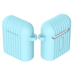 Shockproof Anti-fall Antifouling Silicone Protective Case for Apple AirPods - Baby Blue
