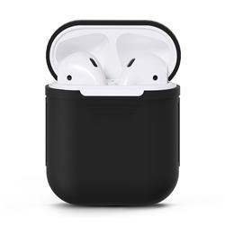 Matte Anti-fall Silicone Protective Case for Apple AirPods - Black