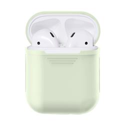 Matte Anti-fall Silicone Protective Case for Apple AirPods - Fluorescence Green