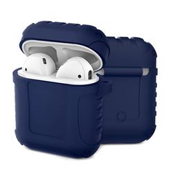 Shockproof Anti-fall Armor Silicone Case for Apple AirPods - Blue
