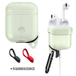 Waterproof Anti-fall Silicone Protective Case for Apple AirPods - Fluorescence Green