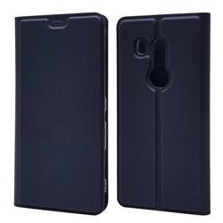 Ultra Slim Card Magnetic Automatic Suction Leather Wallet Case for FUJITSU Docomo Arrows Be3 F-02L - Royal Blue