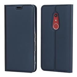 Ultra Slim Card Magnetic Automatic Suction Leather Wallet Case for FUJITSU Docomo Arrows Be4 Plus F-41B - Royal Blue