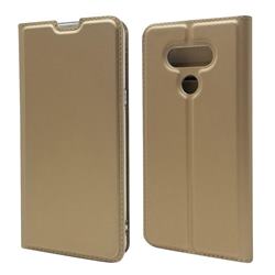 Ultra Slim Card Magnetic Automatic Suction Leather Wallet Case for LG style3 L-41A (Docomo) - Champagne