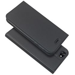 Ultra Slim Card Magnetic Automatic Suction Leather Wallet Case for Sharp AQUOS R SH-03J / SHV39 - Star Grey