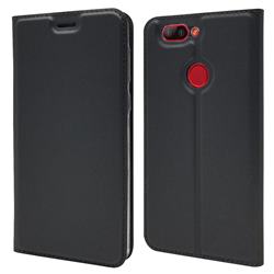 Ultra Slim Card Magnetic Automatic Suction Leather Wallet Case for Elephone P8 Mini - Star Grey