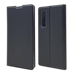 Ultra Slim Card Magnetic Automatic Suction Leather Wallet Case for Fujitsu Arrows NX9 F-52A - Star Grey
