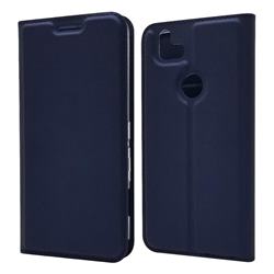 Ultra Slim Card Magnetic Automatic Suction Leather Wallet Case for FUJITSU Arrows RX - Royal Blue