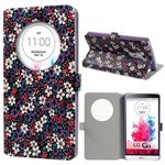 Quick Circle Floral Leather Smart Cover for LG G3 D850 D855 LS990 - Purple