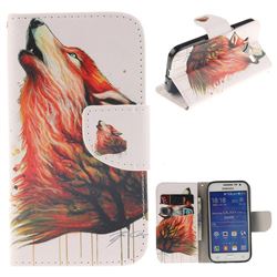 Color Wolf PU Leather Wallet Case for Samsung Galaxy Core Prime G360