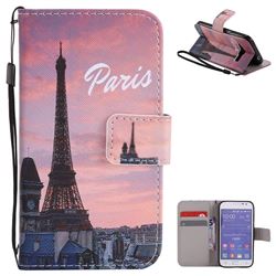 Paris Eiffel Tower PU Leather Wallet Case for Samsung Galaxy Core Prime G360