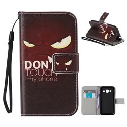 Angry Eyes PU Leather Wallet Case for Samsung Galaxy Core Prime G360