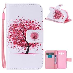 Colored Red Tree PU Leather Wallet Case for Samsung Galaxy Core Prime G360