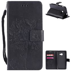 Embossing Butterfly Tree Leather Wallet Case for Samsung Galaxy Xcover 4 G390F - Black