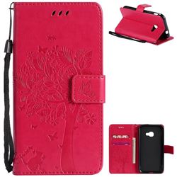 Embossing Butterfly Tree Leather Wallet Case for Samsung Galaxy Xcover 4 G390F - Rose