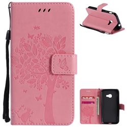 Embossing Butterfly Tree Leather Wallet Case for Samsung Galaxy Xcover 4 G390F - Pink