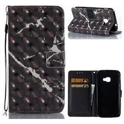 Black Marble 3D Painted Leather Wallet Case for Samsung Galaxy Xcover 4 G390F