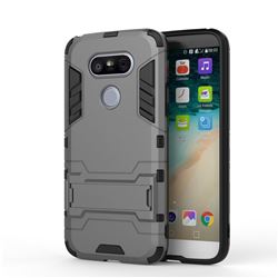Armor Premium Tactical Grip Kickstand Shockproof Dual Layer Rugged Hard Cover for LG G5 - Gray