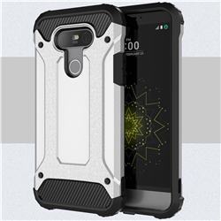 King Kong Armor Premium Shockproof Dual Layer Rugged Hard Cover for LG G5 - Technology Silver