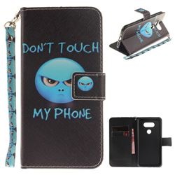 Not Touch My Phone Hand Strap Leather Wallet Case for LG G5