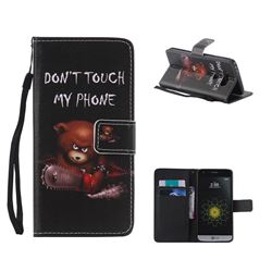Angry Bear PU Leather Wallet Case for LG G5