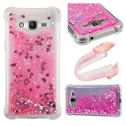 Dynamic Liquid Glitter Sand Quicksand TPU Case for Samsung Galaxy Grand Prime G530 - Pink Love Heart