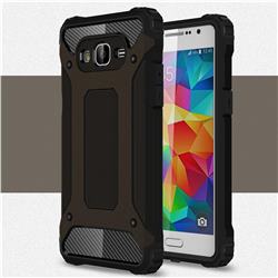 King Kong Armor Premium Shockproof Dual Layer Rugged Hard Cover for Samsung Galaxy Grand Prime G530 - Black Gold