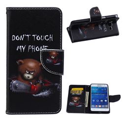 Chainsaw Bear Leather Wallet Case for Samsung Galaxy Grand Prime G530 G530H