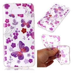 Safflower Butterfly Super Clear Flash Powder Shiny Soft TPU Back Cover for LG G6