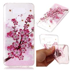 Branches Plum Blossom Super Clear Flash Powder Shiny Soft TPU Back Cover for LG G6