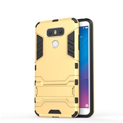 Armor Premium Tactical Grip Kickstand Shockproof Dual Layer Rugged Hard Cover for LG G6 - Golden
