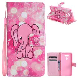 Pink Elephant PU Leather Wallet Case for LG G6