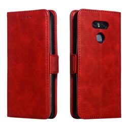 Retro Classic Calf Pattern Leather Wallet Phone Case for LG G6 - Red