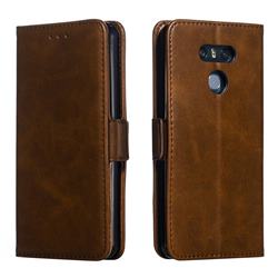 Retro Classic Calf Pattern Leather Wallet Phone Case for LG G6 - Brown