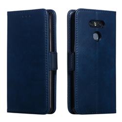 Retro Classic Calf Pattern Leather Wallet Phone Case for LG G6 - Blue