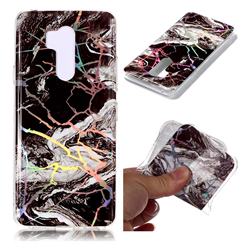 White Black Marble Pattern Bright Color Laser Soft TPU Case for LG G7 ThinQ