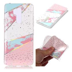 Matching Color Marble Pattern Bright Color Laser Soft TPU Case for LG G7 ThinQ
