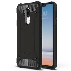 King Kong Armor Premium Shockproof Dual Layer Rugged Hard Cover for LG G7 ThinQ - Black Gold