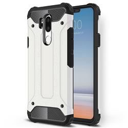 King Kong Armor Premium Shockproof Dual Layer Rugged Hard Cover for LG G7 ThinQ - White