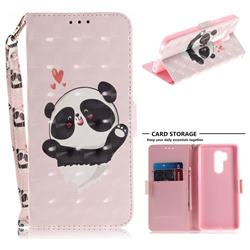 Heart Cat 3D Painted Leather Wallet Phone Case for LG G7 ThinQ