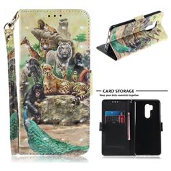 Beast Zoo 3D Painted Leather Wallet Phone Case for LG G7 ThinQ