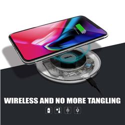 YOGEE YC006 Transparent 5W/7.5W/10W Wireless Fast Charger Pad Qi Charging Pad