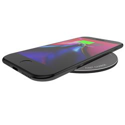 YOGEE YC008 10W Wireless Fast Charger Ultra Thin Matte Aluminum Qi Charging Pad, Black