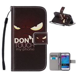 Angry Eyes PU Leather Wallet Case for Samsung Galaxy J1 2015 J100